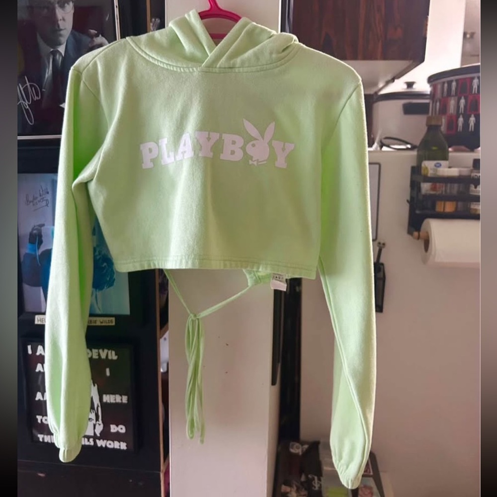 Playboy Crop Top Hoodie
